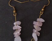 Raw mineral beads earrings
