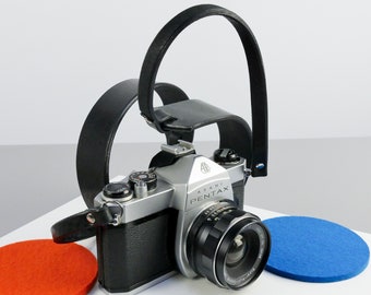 Black Leather Camera Strap | Wide Leather Camera Strap | 35mm, Medium Format, Mirrorless Camera Sling Strap