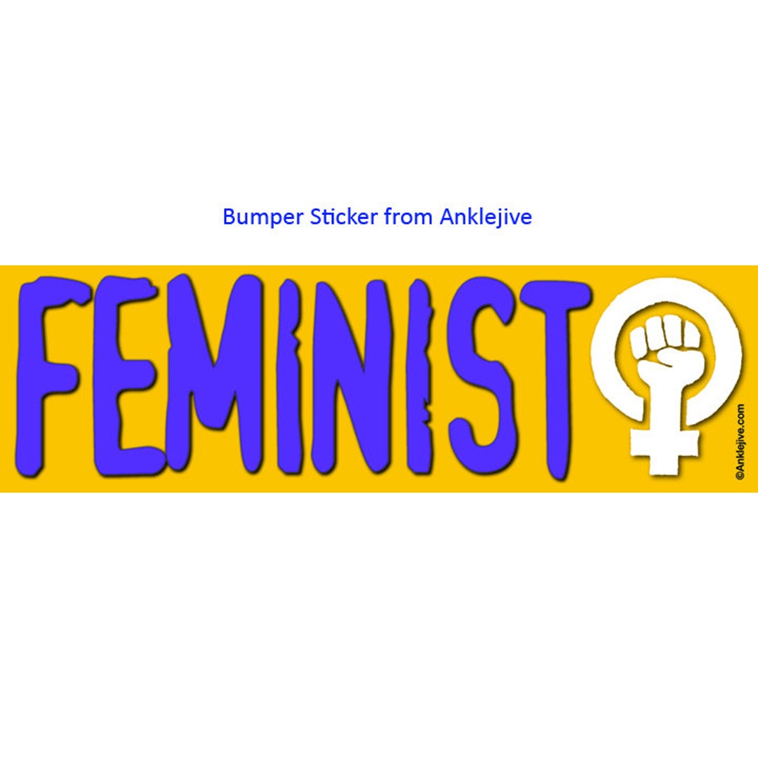Feisty Feminist Vinyl Decal - 5 Inch Bumper Sticker For Cars, Laptops, Walls & More