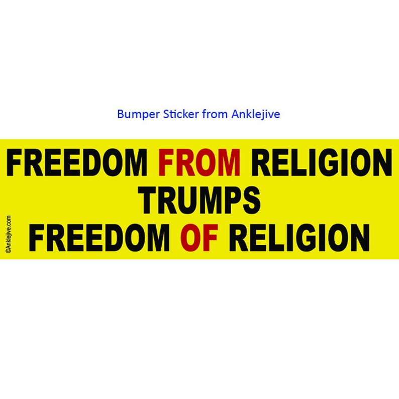 Freedom FROM Religion Trumps Freedom Of Religion  image 1