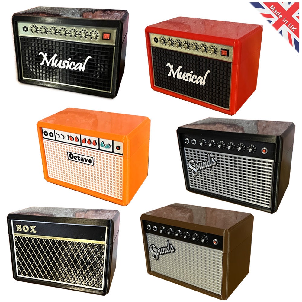 Miniature Amp Guitar Pick Storage Box Etsy