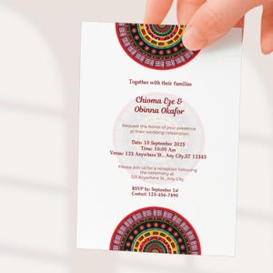Cultural Celebration: Customizable African Wedding Invitation