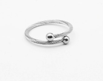 Adjustable Stainless Steel Double Ball Ring