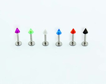 Labret Stainless Steel with UV Spikes