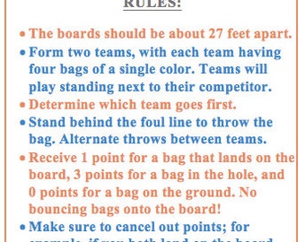 Cornhole Board Plans Outdoor Yard Game Plan Yard Game Plan Pdf Etsy