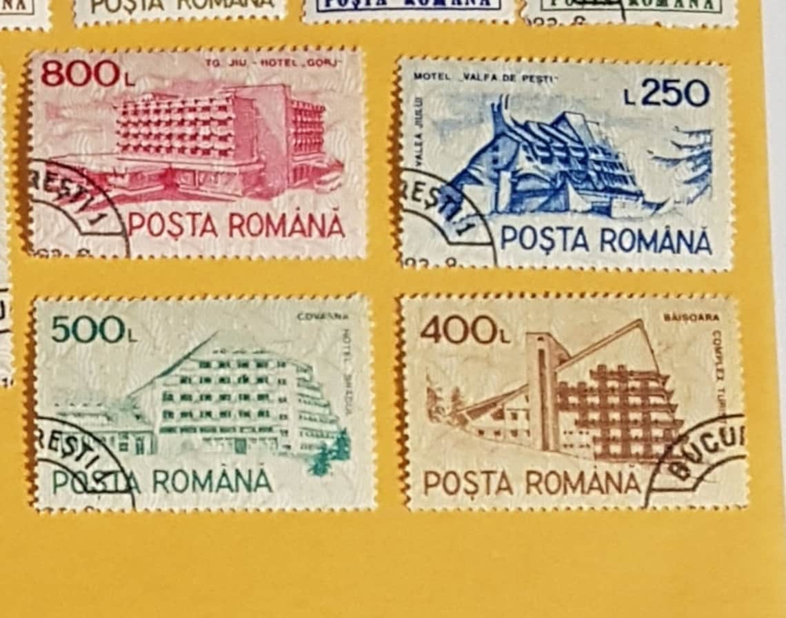21 Romania Stamps Romanian postage stamp set Vintage Used Etsy