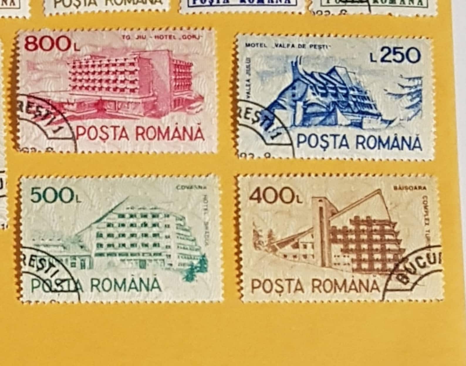 21 Romania Stamps Romanian postage stamp set Vintage Used Etsy