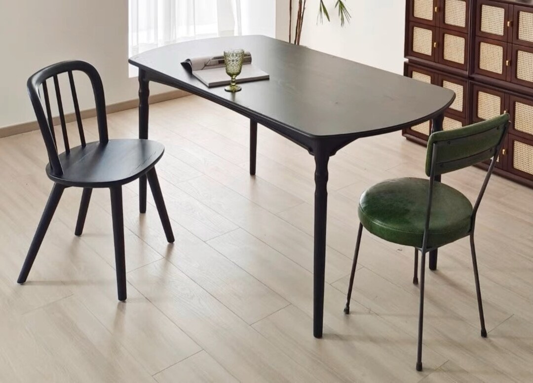 Solid Wood Art Dining Table Log Design Minimalist Small Apartment ...