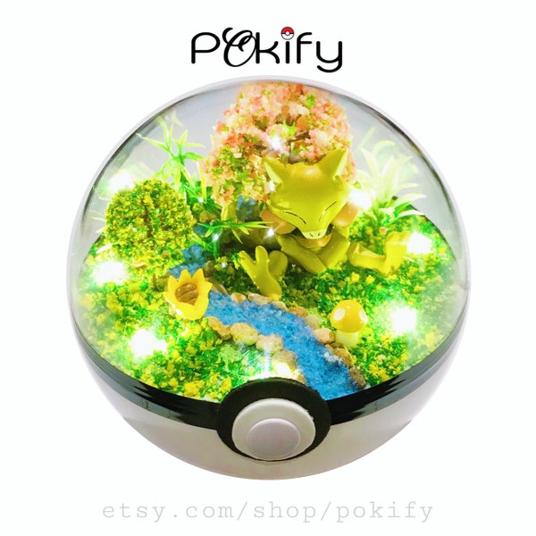 Abra Pokemon Terrarium Diorama Dome Pokeball Planter Action Figure Terrainium Birthday Invitation Gift Happy Anniversary Valentines Day