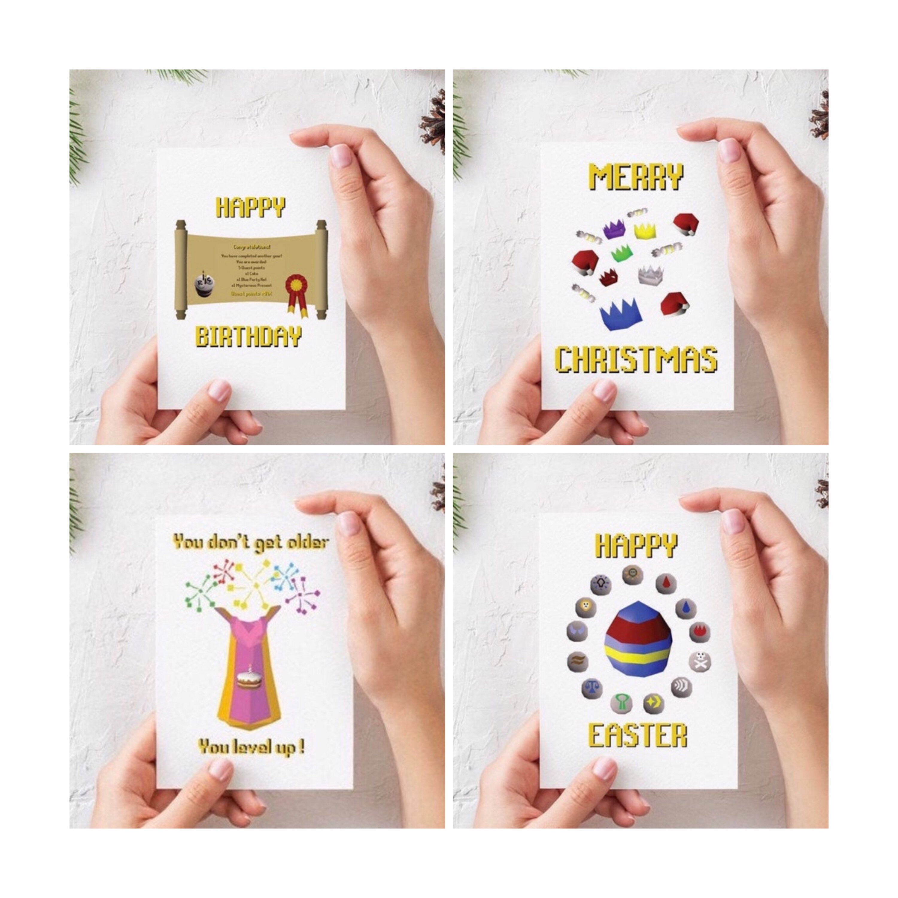 RuneScape Greeting Cards Birthday Christmas Easter Halloween Etsy runescape-greeting-cards-birthday-christmas-easter-halloween-etsy