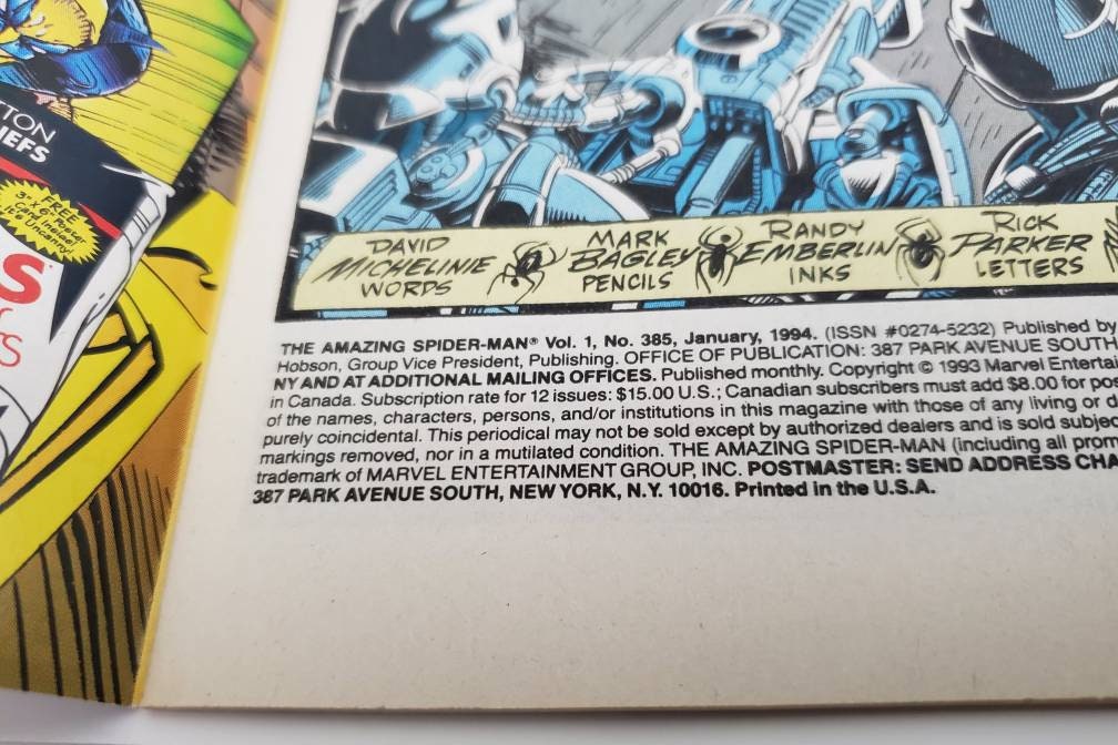 アメイジング スパイダーマン Vol 1 #385 コミックブック | 1990 年代