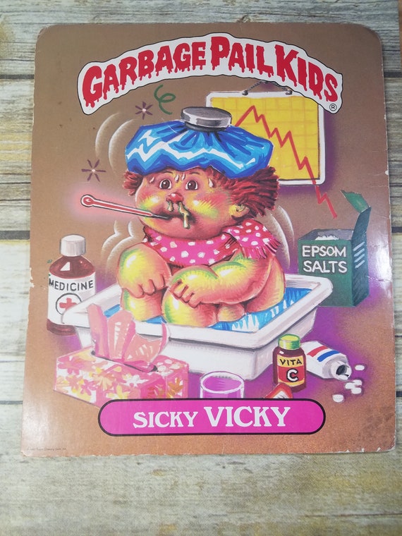 Sticky Ricky Garbage Pail Kid Art & Collectibles Memorabilia Geeky Gary and Sicky Vicky Folders LOT ...