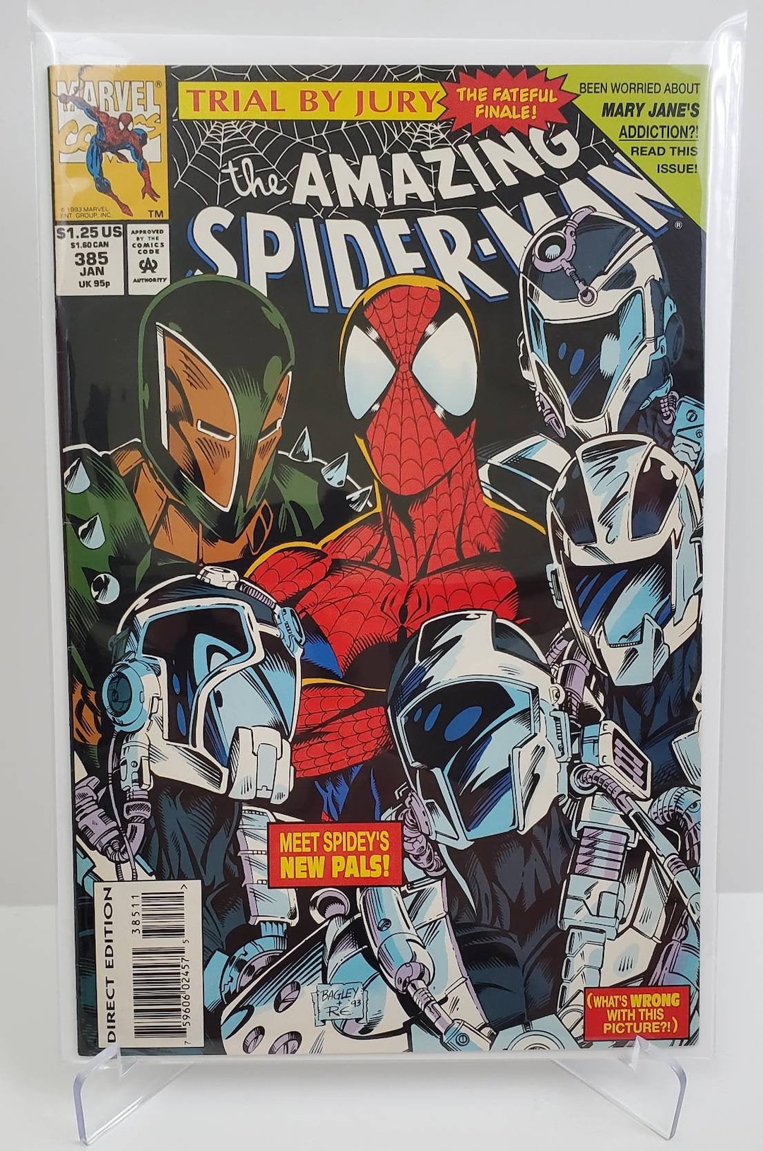 Amazing Spider-man Vol 1 #385 Comic Book | 1990s 90s Spiderman