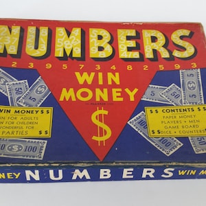 1930s All Fair Numbers Win Money Board Game | Rochester, NY | Vintage Board Games | Made in USA