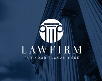 Law firm logo design, law firm pillar logo, logo design, lawyer logo, graphic design, law column, law court logo design