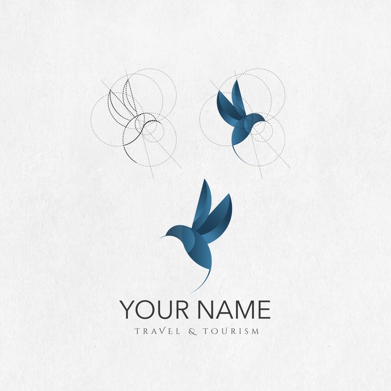 Travel agency logo design, tourism logo design, brand new design, instant logo, premade logo design, travel logo, bird shape, bird logo image 3