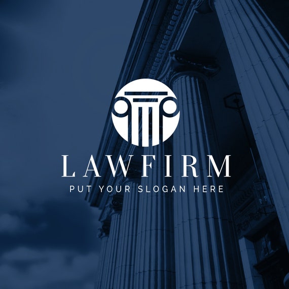 Law Firm Logo Design Law Firm Pillar Logo Logo Design Etsy