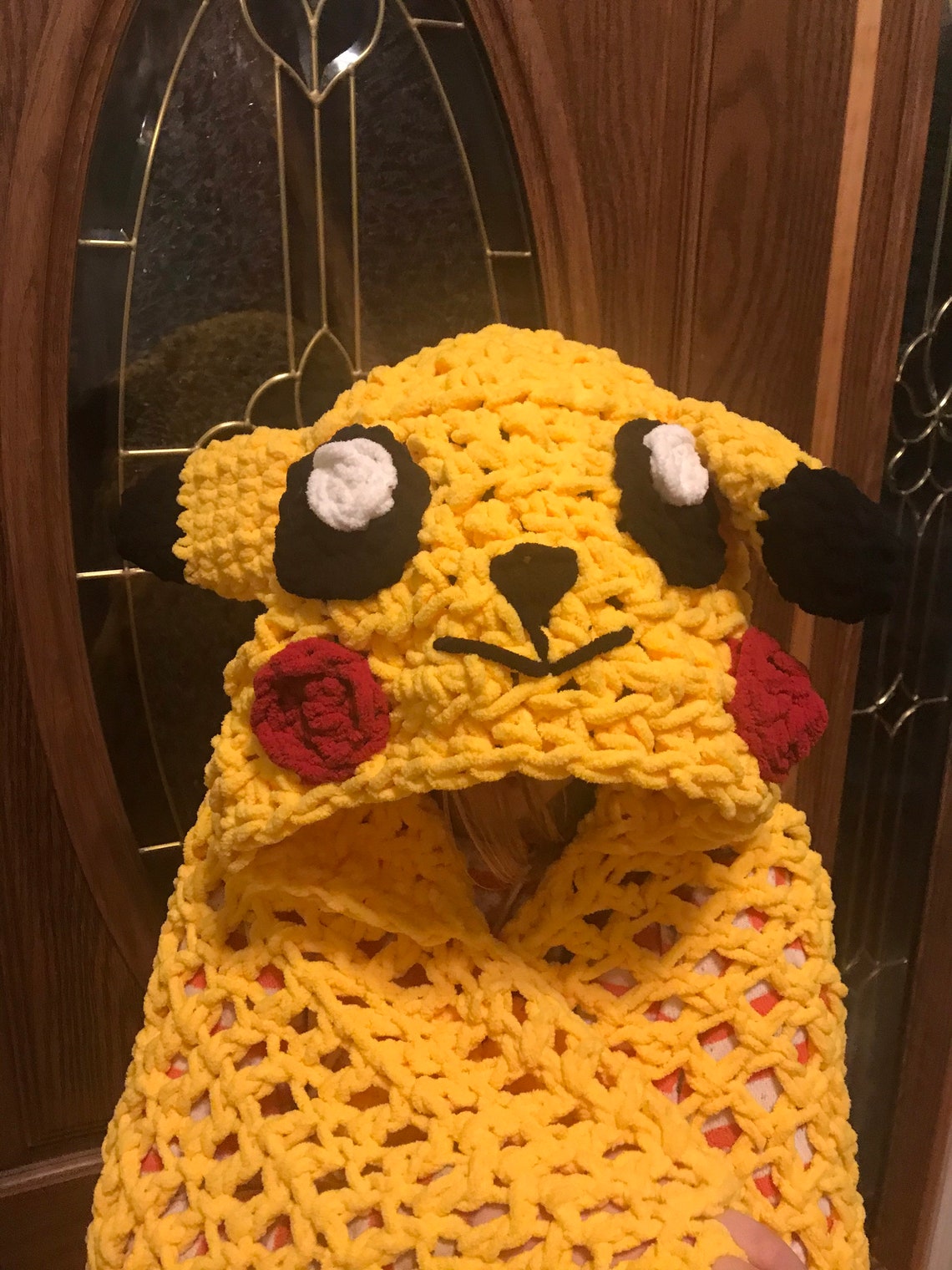 Pikachu Hooded Blanket Etsy