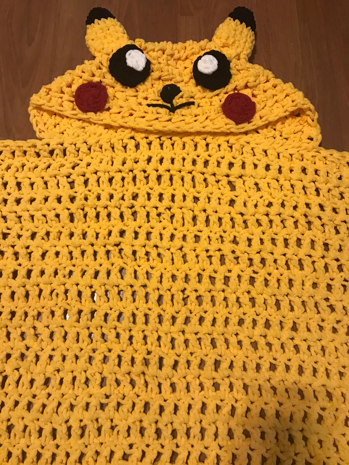 Pikachu Hooded Blanket Etsy