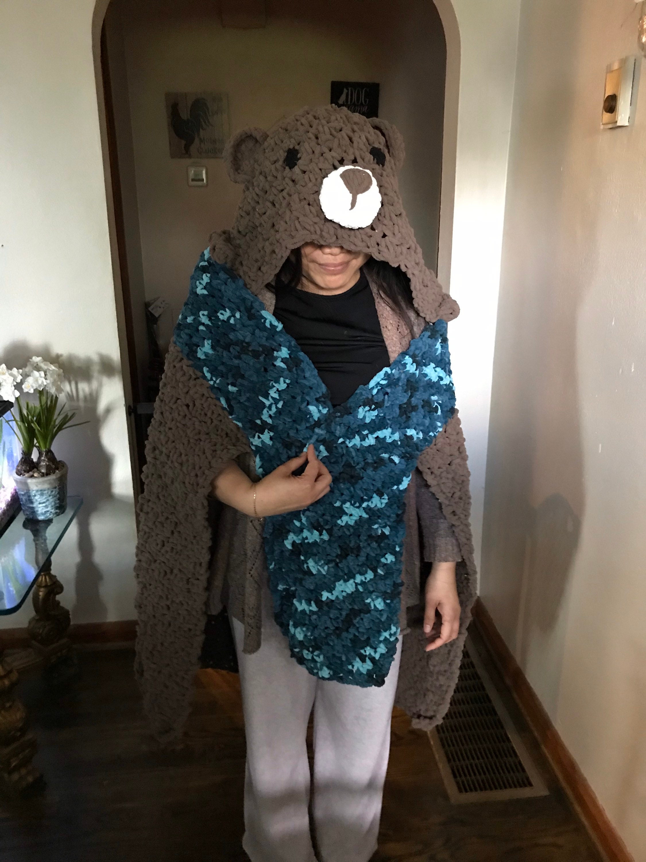 Bear Hooded Blanket Etsy