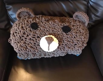 Manta con capucha de oso