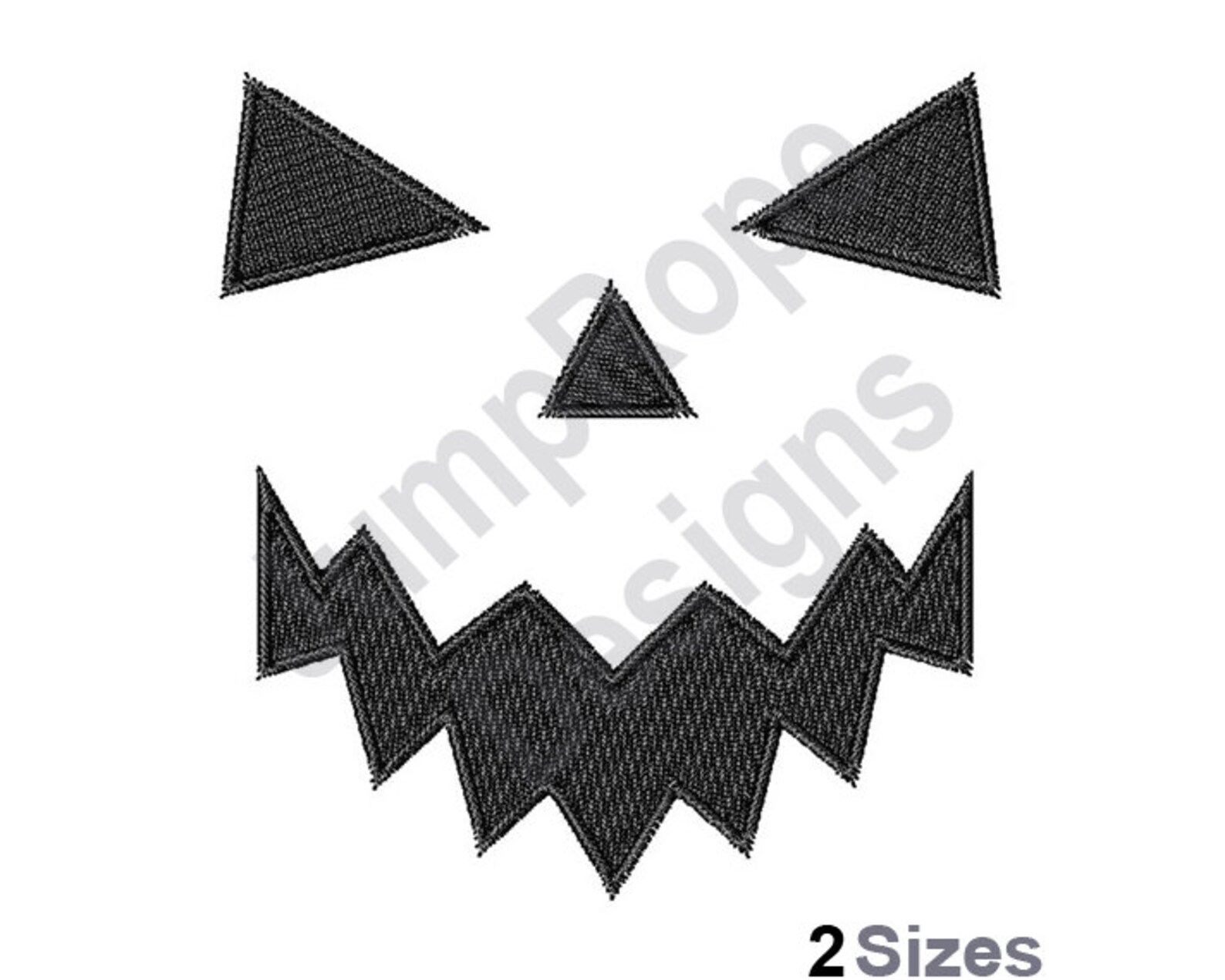 Scary Halloween Face Machine Embroidery Design Etsy