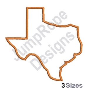 Texas Outline - Machine Embroidery Design - 3 Sizes