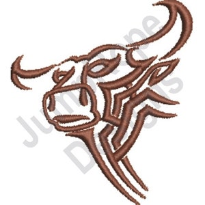 Bull Head - Machine Embroidery Design