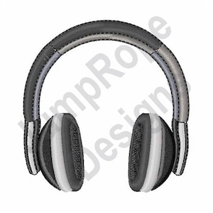 May include: Black and gray over-ear headphones with a padded headband.