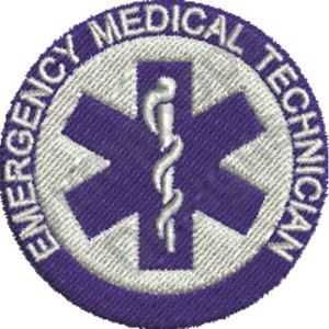 Emergency Medical Technician - Machine Embroidery Design