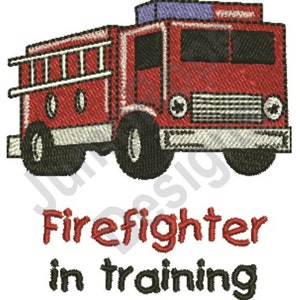 Bombero en formación - Diseño de bordado a máquina