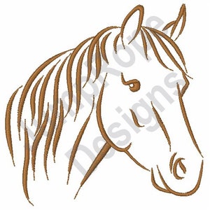 Horse Head Outline - Machine Embroidery Design