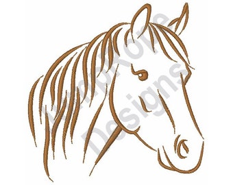 Horse Head Outline - Machine Embroidery Design