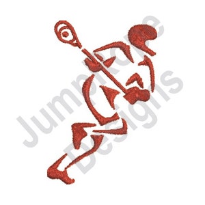 Lacrosse Player - Machine Embroidery Design