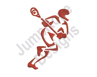 Lacrosse Player - Machine Embroidery Design