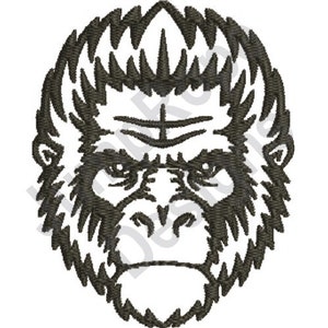 Monkey Head - Machine Embroidery Design