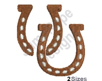 Horseshoe Pair - Machine Embroidery Design - 2 Sizes