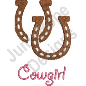 Cowgirl Horseshoe - Machine Embroidery Design