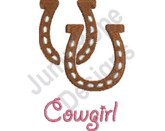 Cowgirl Horseshoe - Machine Embroidery Design