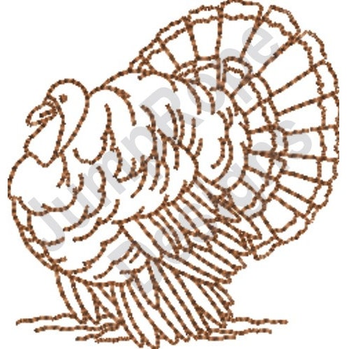 Digital Machine Embroidery Design Turkey 2 Applique Etsy