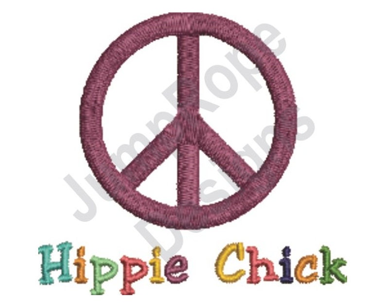 Hippie chick peace machine embroidery design  etsy Hippie chick peace machine embroidery design  etsy