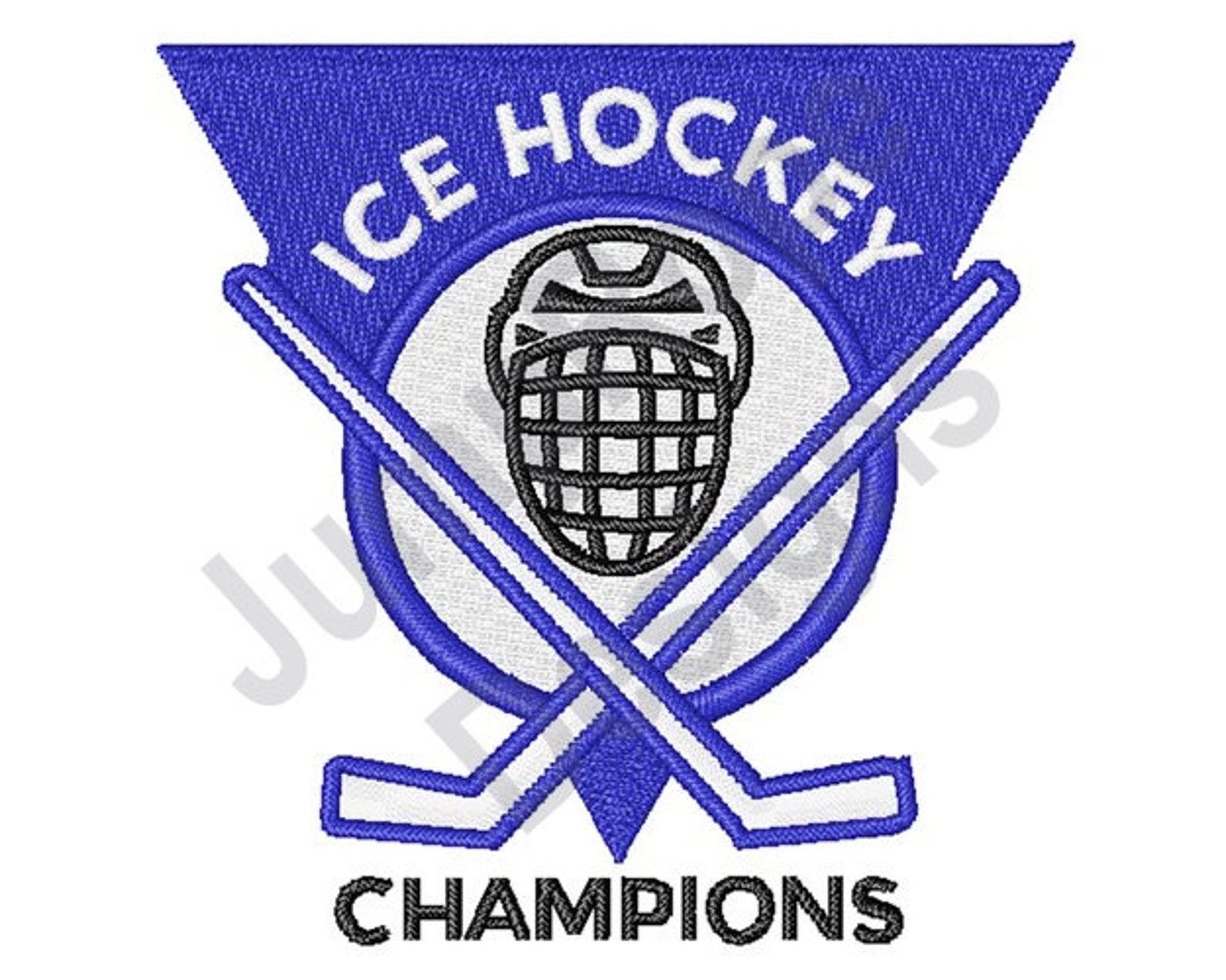 Ice Hockey Champions Machine Embroidery Design Etsy