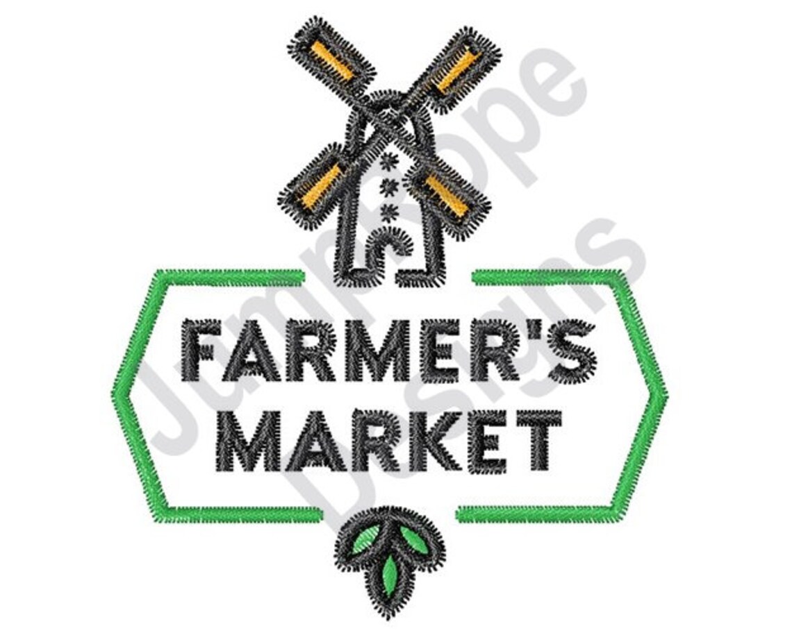 Farmers Market Machine Embroidery Design Etsy