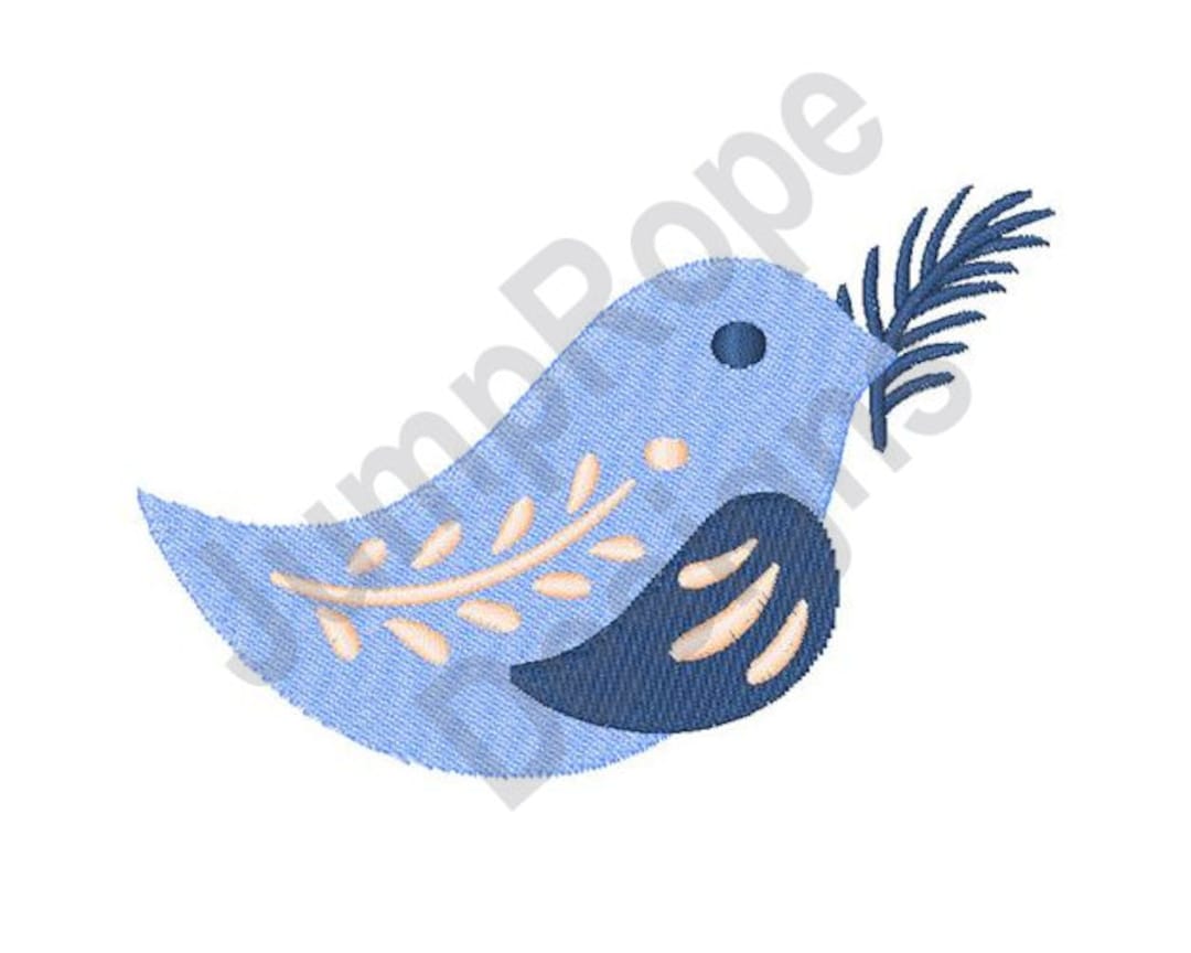 Blue Bird Machine Embroidery Design - Etsy