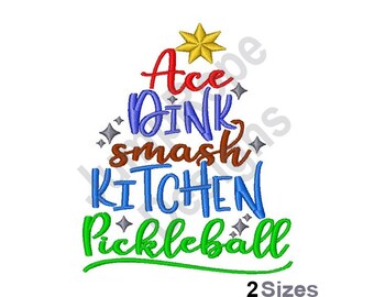 Ace Dink Smash - Machine Embroidery Design - 2 Sizes