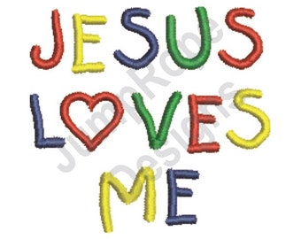 Jesus Loves Me - Machine Embroidery Design