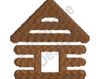 Log Cabin - Machine Embroidery Design