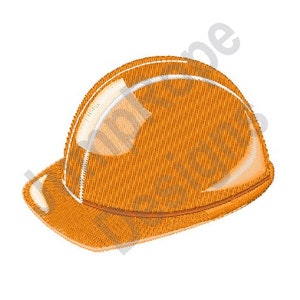 May include: Orange hard hat with a white brim. The hard hat is a safety helmet worn for protection.
