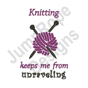 Knitting Unraveling - Machine Embroidery Design