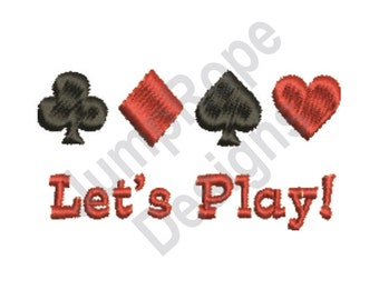 Play Cards - Machine Embroidery Design